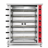 Four à rôtir au gaz professionnel à 6 étages pour poulet, en acier inoxydable, rôtissoire automatique pour restaurant