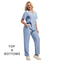 OEM grande taille, colorés, à la mode, ajustés, vente en gros d'uniformes médicaux pour infirmière, ensembles d'uniformes, vêtements de travail de beauté pour spa et hôpital