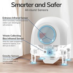Elecpet caixa de areia para gatos inteligente auto - limpante, controlada pelo aplicativo Tuya, com video, controle de odor, <span class=keywords><strong>70L</strong></span> - Product Image 3
