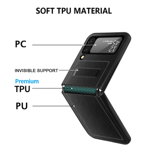 Nueva Funda de Cuero PU con Soporte Integrado Ultrafina y Plegable para Samsung <span class=keywords><strong>Z</strong></span> <span class=keywords><strong>Flip</strong></span> 3 4 5 6 7 - Product Image 5