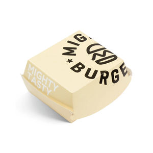 Boîte à hamburger Nafees personnalisée avec logo et maquette de design pour la <span class=keywords><strong>livraison</strong></span> de repas de fête, emballages pour sandwichs et hamburgers - Product Image 1