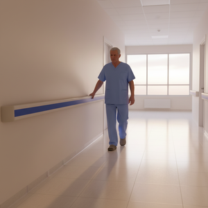 PVC Anti-Collision Foldable Water Resistant Handrail Hospital Corridor <strong>Wall</strong> Guard Medical <strong>Rail</strong> for Clinic Nursing Home Hotel - Product Image 1