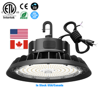 Projecteur LED UFO pour entrepôt 200W, IP65 UL ETL, sélection multiple de puissance et de température de couleur, gradation 0-10V, en stock aux États-Unis