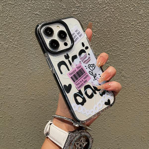 Étui graffiti transparent bicolore le plus vendu transfrontalier pour iphone15Manchon de protection - Product Image 4