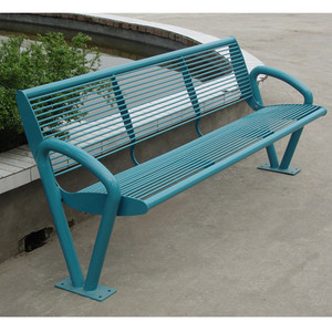 <strong>Leisure</strong> Ways Modern Classic Outdoor Furniture Metal Frame Park Long Chair <strong>Bench</strong> - Product Image 5