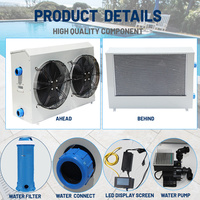 Usine chinoise 4Kw- 20Kw pompe à chaleur électrique R32 Dc piscine refroidisseur 5Hp 7Hp 15Hp 20Hp Wifi contrôlé pour maison Villa piscine