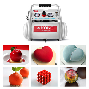 AKOKO Pistolet de pulvérisation écologique de qualité alimentaire française pour desserts, machine à airbrush pour mousse, <span class=keywords><strong>compresseur</strong></span> d'air pour chocolat et outils de pâtisserie - Product Image 1