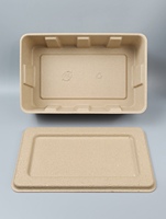 Boîte en pulpe moulée recyclée de haute qualité, écologique et biodégradable, emballage personnalisé, boîte cadeau pour Zongzi