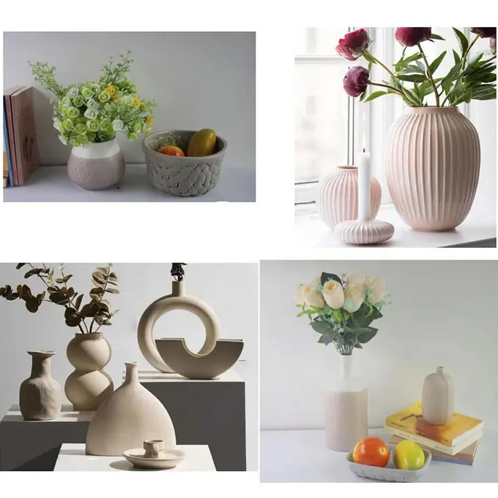 Venta de fábrica china, florero de porcelana barato, diferentes tipos modernos de florero