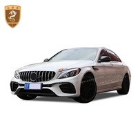 Pour Mercedes Bens classe C W205 C65S pare-chocs avant diffuseur arrière embouts d'échappement Kit de carrosserie en Pu