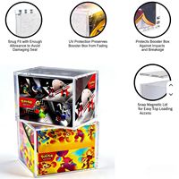 Boîte en acrylique pour cartes Pokémon Mini Tin Display avec couvercle magnétique, 8/10 boîtes en acrylique pour cartes à collectionner résistantes aux UV