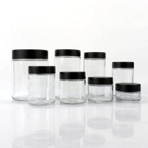 Custom <b>Clear</b> Glass Jars 4oz, 5oz, 6oz Cylinder packaging <b>Containers</b> brand logo printing - Product Image 3