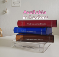 Vase en plastique créatif en forme de livre, décoration transparente pour arrangement floral, support de fleurs hydroponiques pour bureau à domicile