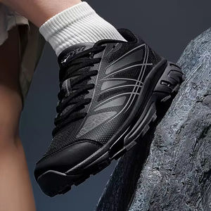 รองเท้าผ้าใบผู้ชายแบบผูกเชือก หุ้มข้อต่ำ หนังแท้ พื้นรองเท้าชั้นกลาง/พื้นรองเท้าชั้นนอก สำหรับวิ่งบนถนน วิ่งเทรล วิ่งกลางแจ้ง วิ่งครอสคันทรี ผ้าตาข่าย - Product Image 2