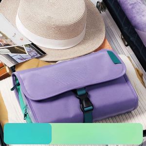 Bolsa de Viaje Plegable de Moda 2026, Bolsa de Maquillaje Portátil con Cierre de Cremallera y Broche, de Poliéster, para Mujer - Product Image 2
