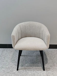 أثاث عصري مريح أبيض مخملي قماش منجد فاخر كراسي بذراع أثاث - Product Image 3