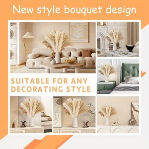 50pcs Mariage Décoration de La Maison Artificielle Grandes Moelleux <span class=keywords><strong>Pampas</strong></span> Fleurs Artificielle Plante Bouquet Faux <span class=keywords><strong>Pampas</strong></span> Herbe - Product Image 5