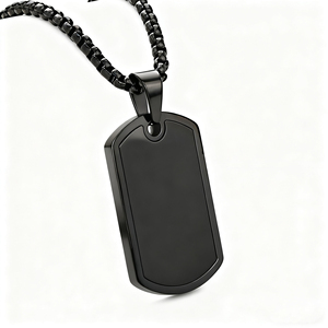 Collar de Barra Personalizado al por Mayor, Chapado en Oro, Grabado, DIY, <span class=keywords><strong>para</strong></span> Hombre, de Acero Inoxidable, con Colgante Geométrico Tipo Placa de Identificación - Product Image 4