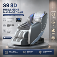Chaise de massage 8D à mode sommeil silencieux, intelligente avec IA, pour étirement thaïlandais et shiatsu, corps entier, zéro gravité, canapé de relaxation