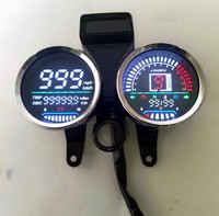 Odometer Speedometer Digital LED 12V Plastik Baru untuk Sepeda Motor Jalanan GN125-150 Garansi 1 Tahun