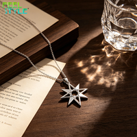 Collier pendentif étoile de Vénus plaqué or 18 carats, collier en acier inoxydable avec pendentif étoile creuse, bijoux tendance pour femmes