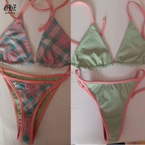 Ensemble bikini sexy triangle avec strass et bandeau pour femme, personnalisable avec logo, collection 2026 – Maillot de bain coquin - Product Image 4