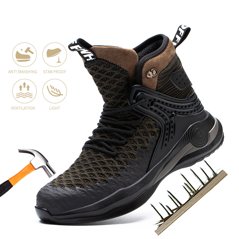 2021 New Style Light Weight Industrial Shoes Safety Workmans Safety Shoes Mid Cut Steel Toe