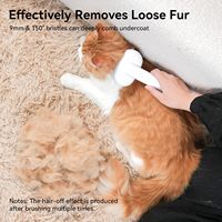 Brosse de toilettage ergonomique portable pour chiens et chats, poils démêlants doux, peigne de massage doux pour éliminer les poils morts, soin quotidien du pelage