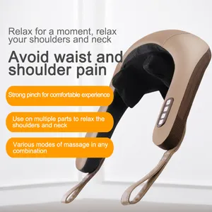 Elektrische U-vorm Nek Shiatsu Massager 3D Kneden Massage Sjaal Multifunctionele Taille Schouder Benen Cervicale Massager