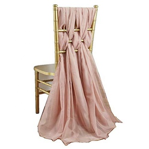 Blush Hồng Bridal vòi hoa sen bé tắm 5 Piece shahon ghế Sash trắng voan chivari ghế Sash cho ghế - Product Image 3