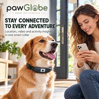 Collier de dressage intelligent pour animaux de compagnie 19 x 17,2 x 5,8 cm 325g ABS IP66 GPS Beidou LBS 30000mAh Caméra 1080P pour chiens FCC CE ROHS