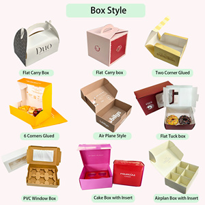 Caja <span class=keywords><strong>de</strong></span> Papel Kraft para Alimentos/<span class=keywords><strong>Galletas</strong></span>/Dulces/Cupcakes/Pasteles con Logotipo Personalizado a Precio Económico, Caja <span class=keywords><strong>de</strong></span> Papel para Pasteles Plegable - Product Image 2