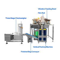 Machine automatique de comptage, d'emballage et de conditionnement de capsules, 5 bacs, machine d'emballage de sachets à 3 soudures latérales pour capsules de compléments alimentaires