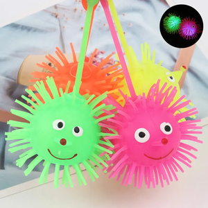 2025 LED Puffer <b>Ball</b> Glowing Flashing <b>Ball</b> Sensory Toy <b>Squeeze</b> Stress Flashing LED Light up Spiky TPR Hedgehog Puffer <b>Ball</b> Toys - Product Image 6