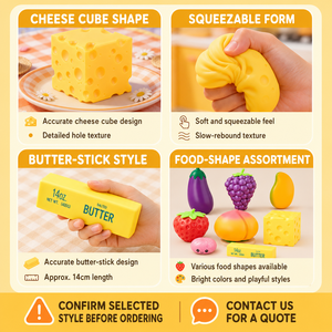 Juguete Sensorial Educativo Taiding Bear de TPE con Forma de Queso, Diseño Translúcido para Aliviar el Estrés, Inspirado en <span class=keywords><strong>Montessori</strong></span>, Unisex - Product Image 5