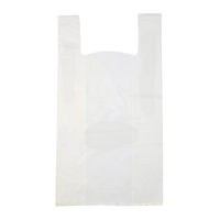 Sacs de courses en plastique transparent recyclables en PEHD avec poignées pour supermarchés