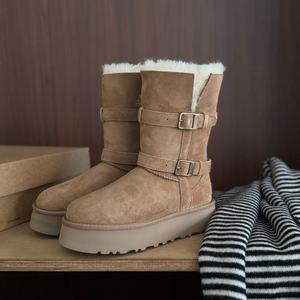 Botas Uggs de Alta Calidad 2026 para Mujer, Botas de Invierno Cómodas y Cálidas, Antideslizantes, de Piel de Oveja Genuina, Botas Altas hasta el Muslo - Product Image 1
