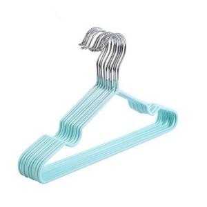 Lavinia bambino rivestito in Pvc a buon mercato colorato antiscivolo stendino salvaspazio Pvc appendiabiti in metallo appendiabiti usa e getta - Product Image 4