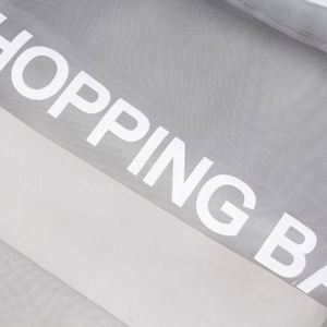 Sac de courses en nylon maillé transparent et respirant, imprimé lettres, portable, pour la plage et le supermarché, vente en gros - Product Image 4