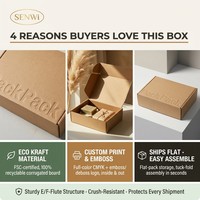 Boîte d'expédition en carton ondulé kraft personnalisée avec logo en relief, certifiée recyclable, écologique, impression de logo personnalisée, toutes tailles