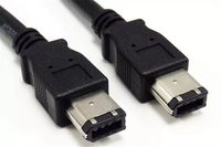Negro IEEE 1394 Firewire 400 macho/macho Cable 6 pines/6 pines trenzado blindaje TPE USB Cable computadoras 6FT/10FT/15FT longitudes almacenadas