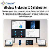 CANBEST CTV PRO P1.2 Layar LED Interaktif COB 4K All in One Display Nirkabel Sentuh Video Wall Sharing untuk Ruang Rapat Pintar
