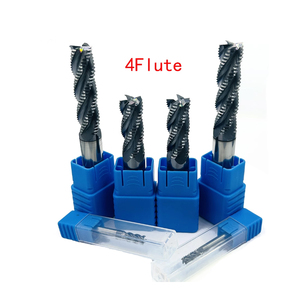 Fraise à dégrossir Bibo Hrc56 à 4 dents, revêtement nano noir, manche droit, pour acier - Product Image 6