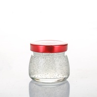 Toples penyimpanan makanan Mini, sarang burung tangki tertutup kaca madu dengan tutup logam 30ml 50ml 75ml 100ml 150ml