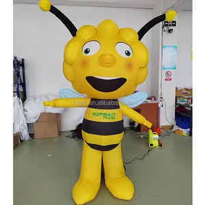 Modelo de dibujos animados de personaje de abeja inflable, publicidad, para eventos