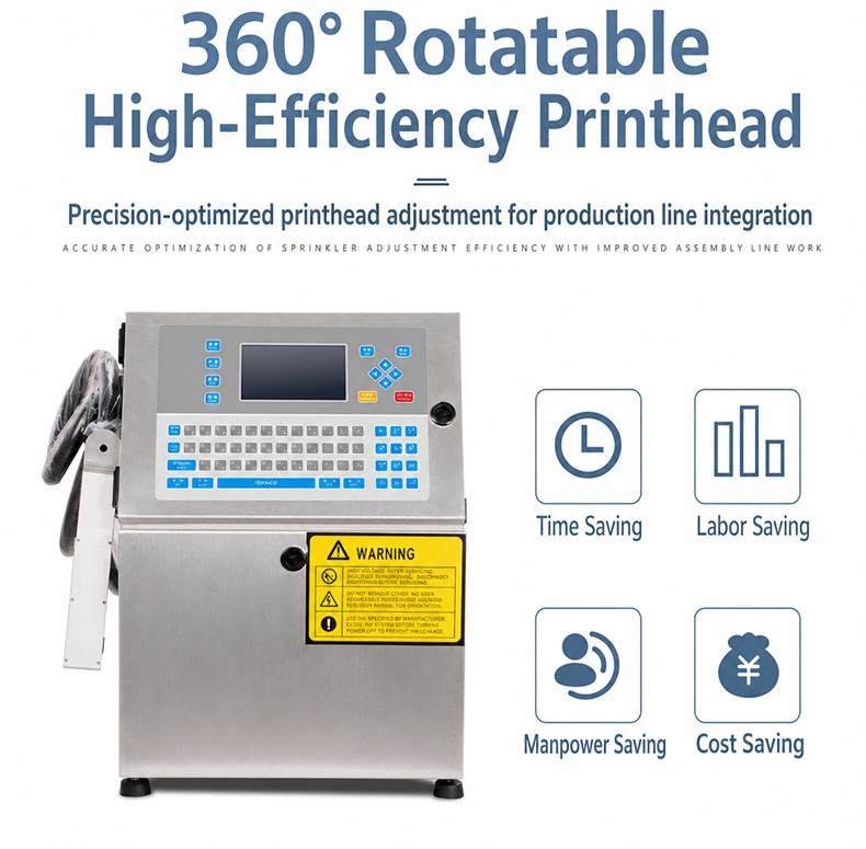 Small Character Continuous Inkjet Printer for Steel Metal Pipe Tube ...