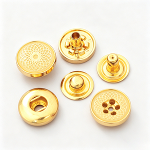 Men Clothes Clothing <b>Press</b> Stud Snap Fastener Custom Brand logo Metal Snap Shirt <b>Buttons</b> - Product Image 4