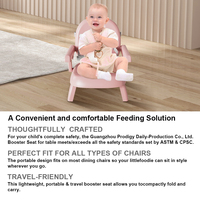 Siège rehausseur portable pour bébé Prodigy avec harnais de sécurité pour les voyages, hauteur réglable, utilisation aux toilettes, 0-12 mois, en plastique