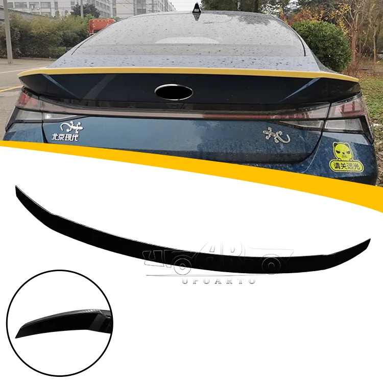 Haosheng Car Accessories Factory Good Craft Car Decoration ABS Carbon Fiber Rear Boot Wing Lip Spoiler For Hyundai Elantra 2020