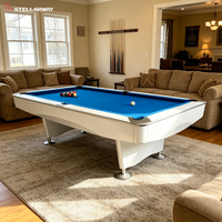 Table de billard américaine Stellarway de 7 pieds, design moderne, coussin en caoutchouc, tissu KADLUN, pour usage domestique, salle de jeux, intérieur, adulte, vente chaude
